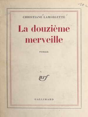 cover image of La douzième merveille